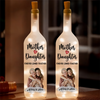 Custom Photo Mom And Daughter Forever Linked Together Personalized Bottle Lamp CH07 895304