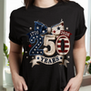 1776–2026 Patriotic 250 Years Independence Day Embroidered Effect Dark Shirt LM32 668913
