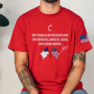 Pray For Charlie Kirk Our Loving Savior Sleeve Tee Shirt LM32 65797