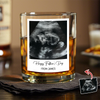 Custom Ultrasound Photo Happy Father's Day Rock Glass - Personalized New Dad Gift CH07 911512