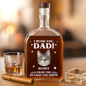 Custom Photo We Meow You - Cat Personalized Custom Whiskey Bottle - Father's Day, Gift For Dad, Pet Owners, Pet Lovers HO82 894078