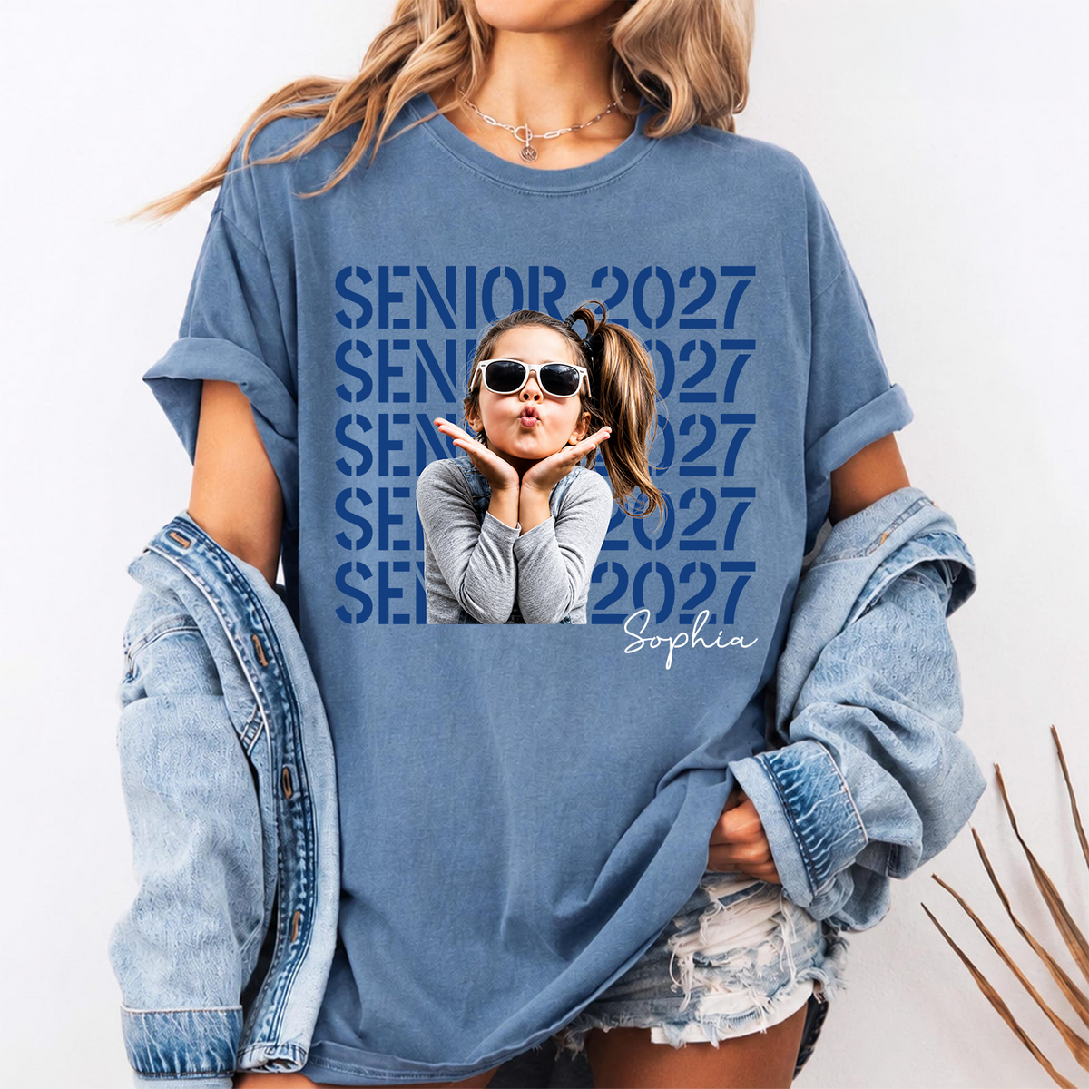Custom Photo Senior 2027 Comfort Shirt - Personalized Senior Gift, Proud Family Gift HO82 903220