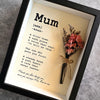 Personalized Mum Shadow Box Frame With Mini Dry Flower Bouquet, Mothers Day Gift HA75 920798