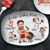 Custom Funny Face Daddy's Grilling Plate Platter Father's Day Gift CH07 895866