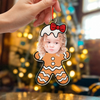 Custom Photo Cute Gingerbread Acrylic Ornament Christmas Gift For Family CH07 896352