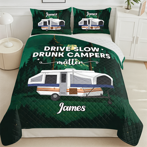 Life Is Better At The Campsite Personalized Quilt Bedding Set LM32 897291
