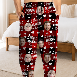 Custom Funny Face Best Dad Ever Christmas Sweatpants For Matching Family LM32 893883
