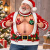 Funny Hairy Santa Belly Boobs Merry Christmas Ugly Sweater LM32 670087