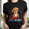 Custom Photo Dog Bless America Dark Shirt HO82 902844
