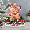 Personalized Growing Old Together Couple Wood Ornament, Christmas Keepsake HA75 919510