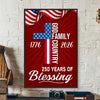 American Patriotic Canvas, 250 Years of Blessing God 1776 2026 Canvas Poster HO82 901440