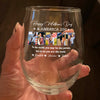 Custom Photo Happy Mother's Day & 250 Years Of America To My World Wine Glass HO82 902138