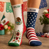 Personalized Mexico USA Flag Socks Patriotic Heritage Gift for Men & Women K228 921850