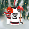 Personalized Hockey Skates Helmet And Stick Acrylic Ornament Gift For Hockey Lovers HO82 900034
