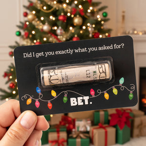 Personalized Gift Merry Christmas BRUH Money Holder Card LM32 897325