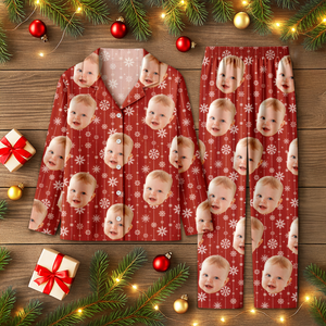 Custom Face Photo Christmas Pajamas Gift For Family CH07 899912