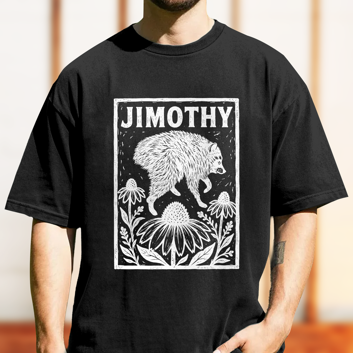 Trendy Raccoon Jimothy Funny Meme Comfort Shirt, Raccoon Floral Shirt CH07 180238