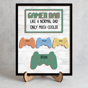 Gamer Dad 2-Layered Wooden Plaque With Stand TH10 892991