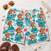 Custom Dog Photo Hawaiian 2-in-1 Swim Trunks For Men TH10 170521