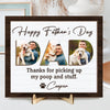 Upload Photo Happy Father's Day, Dog 2-Layered Wooden Plaque With Stand HA75 892518
