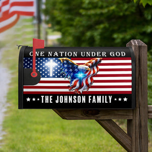 Custom Name One Nation Under God - 250 Years Of Freedom Patriotic Mailbox Cover HO82 901036