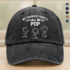 My Favorite People Call Me Papa Kid Stick Figures - Personalized Vintage Washed Denim Cap HO82 900418