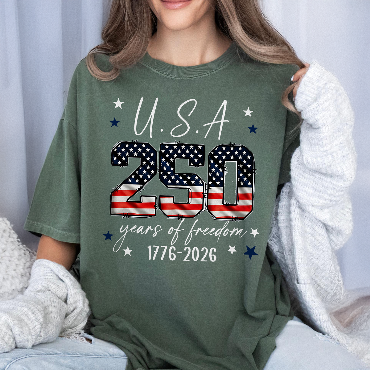 U.S.A 250 Years Of Freedom Comfort Shirt TH10 170119