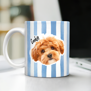 Custom Photo With Colorful Stripes - Personalized Mug Gift For Family HO82 901022