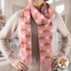 Custom Face Photo With Icon Wool Scarf Christmas Gift For Dog Lovers LM32 897479