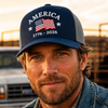 America Flag 1776-2026 250th Anniversary Embroidered Trucker Hat CH07 911926