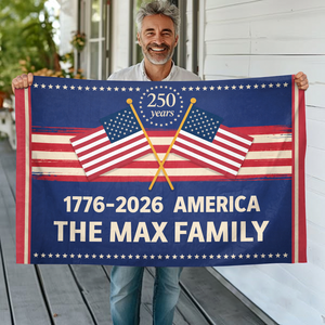 America 250 Years Anniversary Custom Family Name House Flag CH07 910188