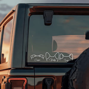 Personalized Dog Clipart Car Window Decal Sticker Gift For Pet Lovers TH10 898399