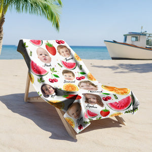 Custom Cute Face Watercolor Tropical Summery Beach Towels LM32 893449