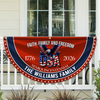 Custom Family Name Faith, Family & Freedom 250th Anniversary of America Non-Pleated Fan Flag CH07 910236