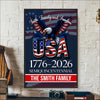 Personalized Faith, Family & Freedom America 250 Years Patriotic Canvas Poster HO82 901444