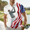 Custom Photo American Flag Golf Art Polo Shirt Gift Idea For American Lovers HO82 900842