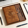 Custom The Next Chapter Journal Engraved Leather Notebook Set With Pen, Graduation Gift LM32 899831
