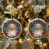 Custom Photo Dog Personalized Ceramic Ornament For Christmas HA75 897060