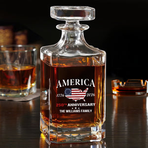 Custom Family Name America 250th Anniversary Decanter LM32 897713