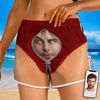 Funny Man Face Women's Beach Short Summer Vacation Gift CH07 180108