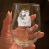 Custom Portrait Photo Engraved Stemless Wine Glass - Mother's Day Gift HO82 901646