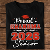 Personalised Proud Grandma of a Class of 2026 Senior Dark Shirt LM32 899309