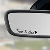 Trust In God Rearview Mirror Car Sticker, Inspirational Sticker, Religious, Christian Car Decal LM32 897455