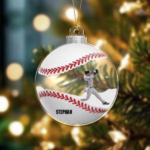 Custom Photo The Spirit Of Christmas For Sport Lovers Acrylic Ornament LM32 895439
