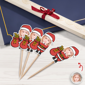 Custom Funny Photo Christmas Cupcake Toppers Xmas Decor TH10 894765