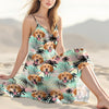 Custom Dog Photo Tropical Summer Pattern Cami Maxi Dress HO82 902396