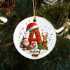 Custom Alphabet Personalized Christmas Ceramic Ornament HA75 897572