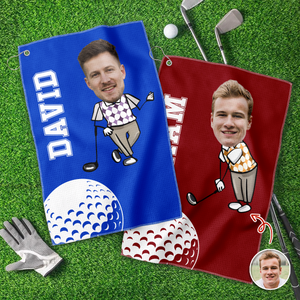 Custom Face And Name Personalized Golf Towel Funny Gift for Golf Lovers HA75 898684