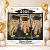 Custom Photo Class of 2026 Glitter Stars Graduation Backdrop, Personalized Congrats Graduate Party Decor LM32 899357