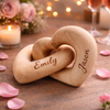 Personalized Names Infinity Heart Sculpture - Romantic Couple Keepsake, Anniversary Present for Him Her HO82 901356